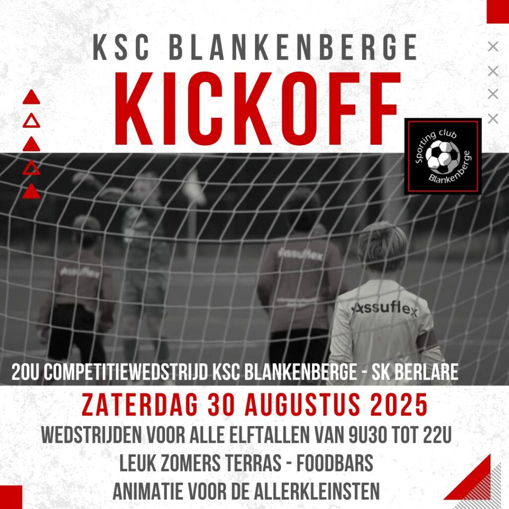 KICK-OFF DAG ZATERDAG 30 AUGUSTUS 2025